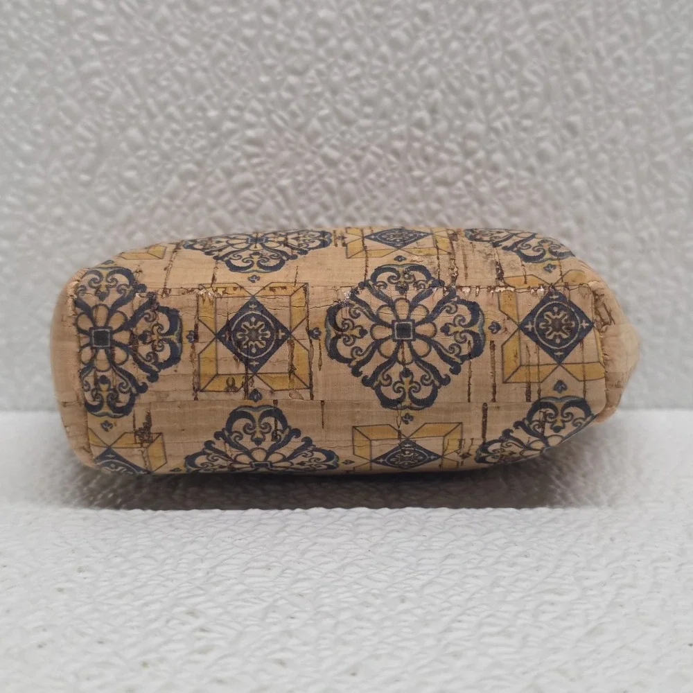 Modaserver Cork Change Purse Coin Purse - Tan, Navy Blue, Yellow